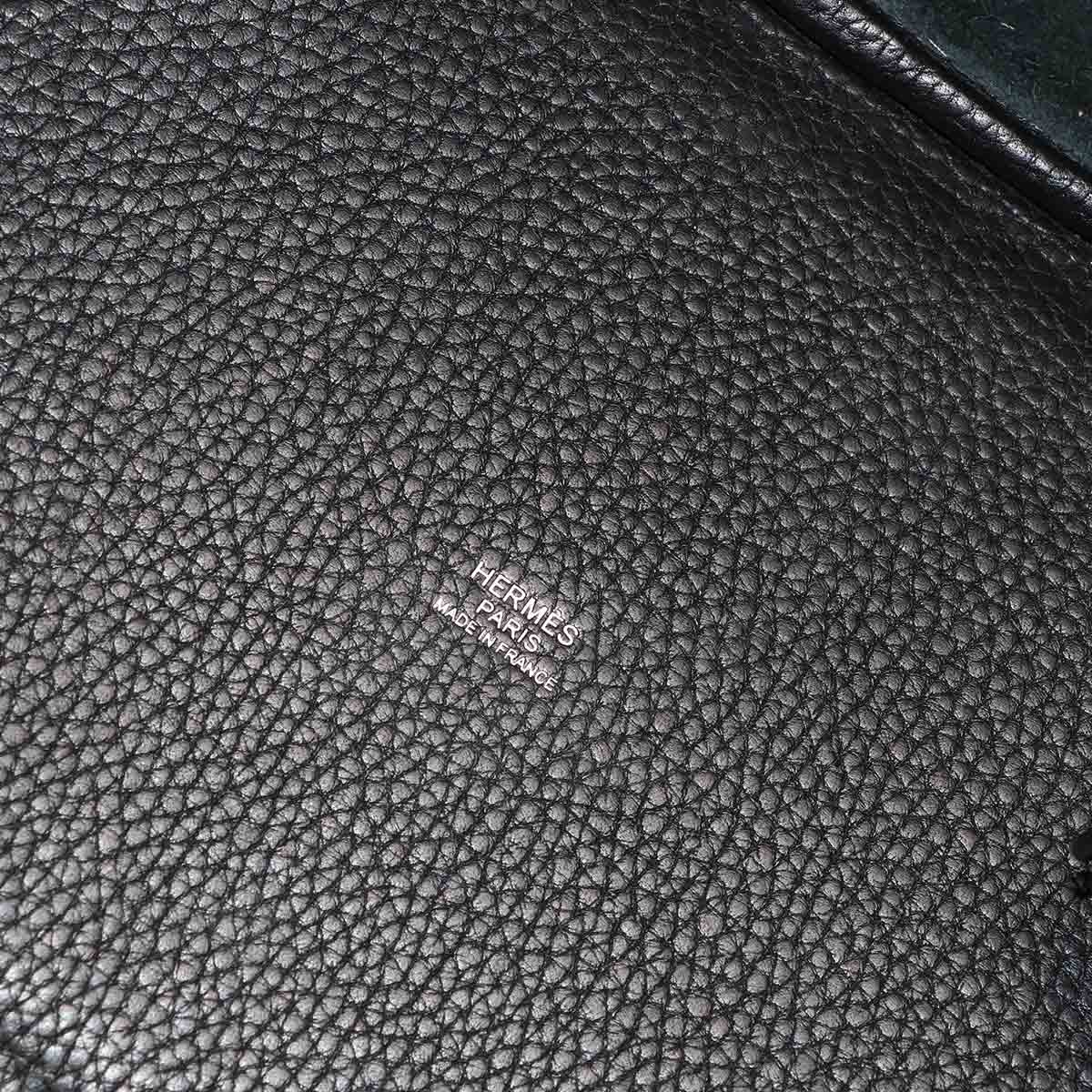 Picotin Lock MM Hand Bag Taurillon Clemence Black Purse