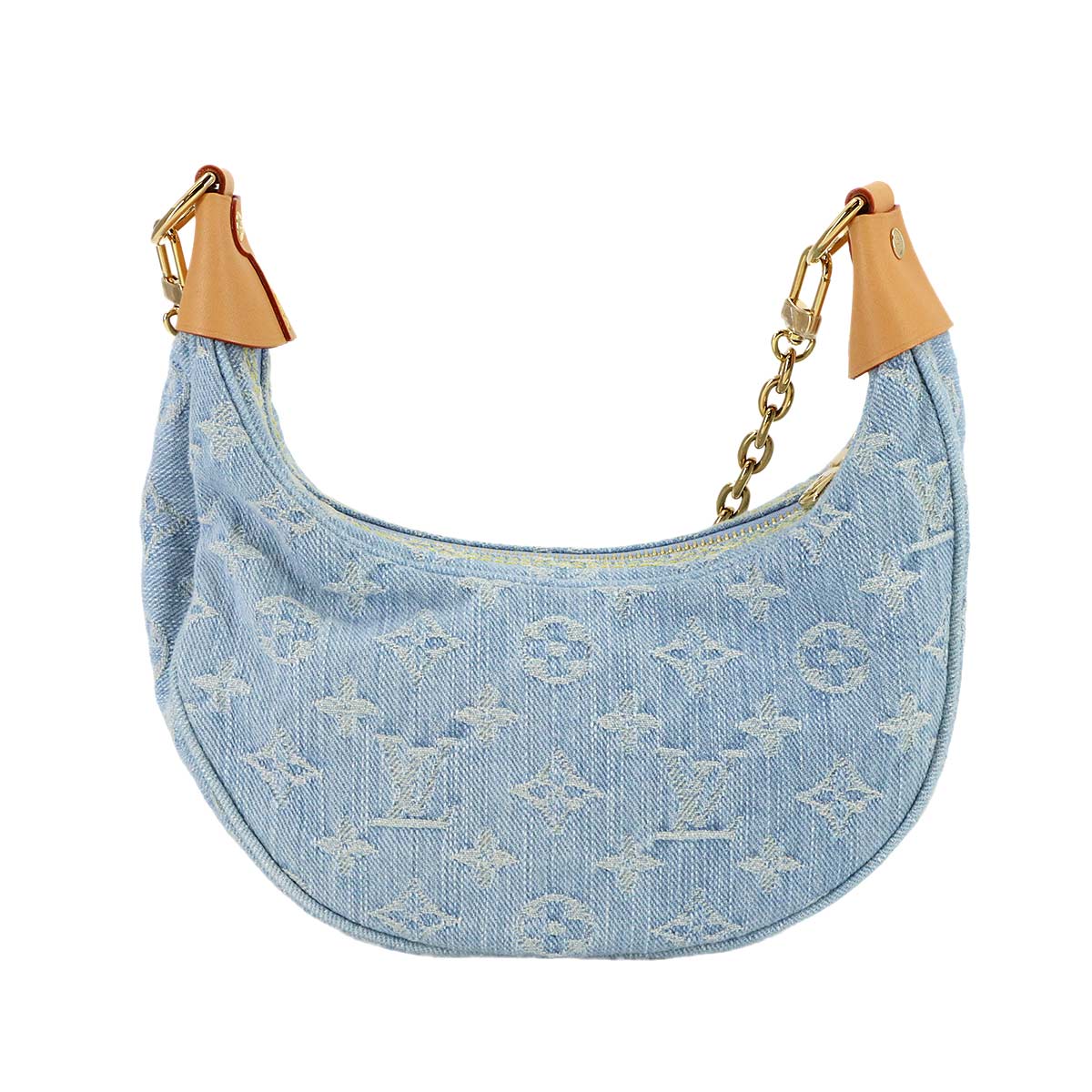 Monogram Denim Loop Hand Shoulder Bag Sky Blue M24846