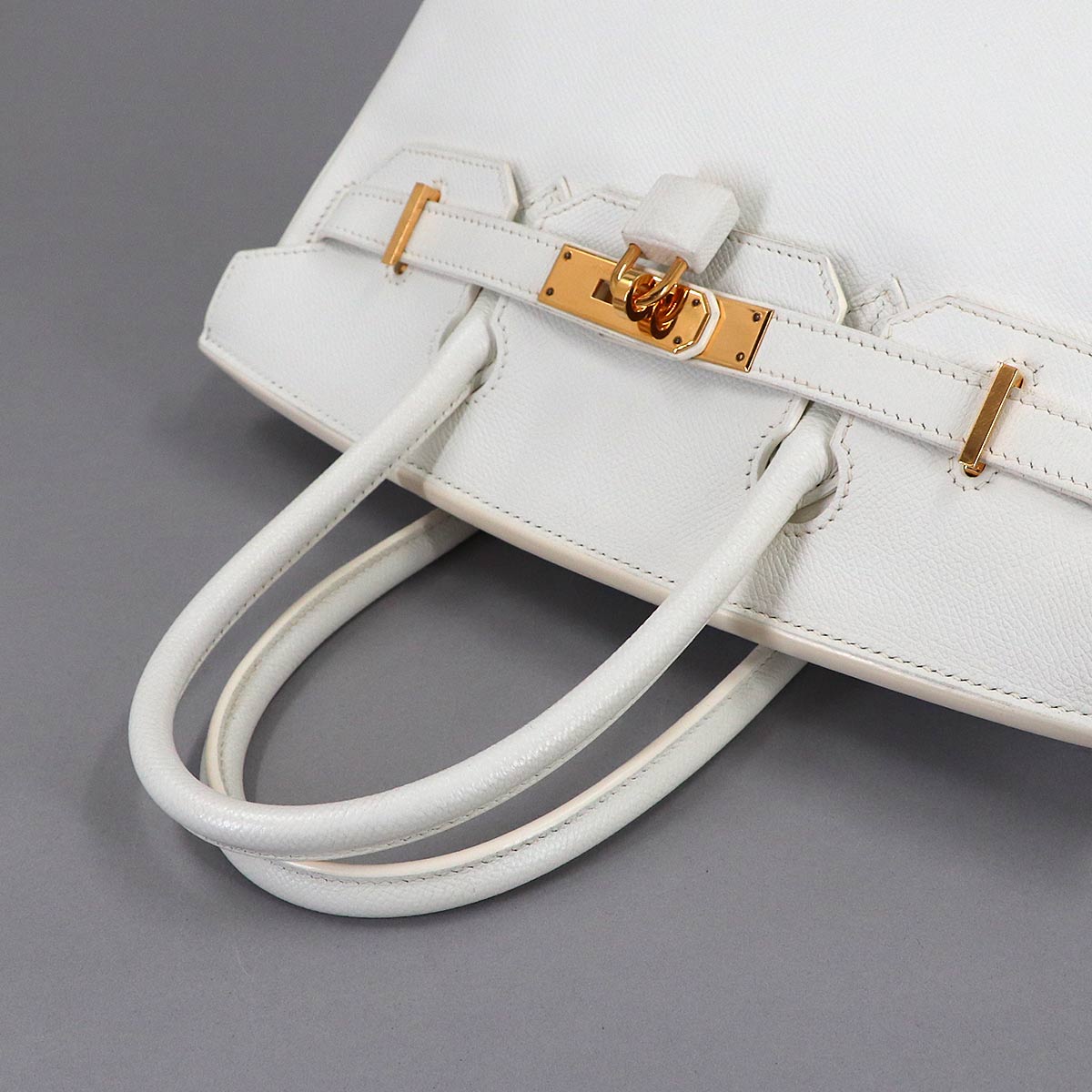 Birkin 30 Veau Epsom White Hand Bag Purse