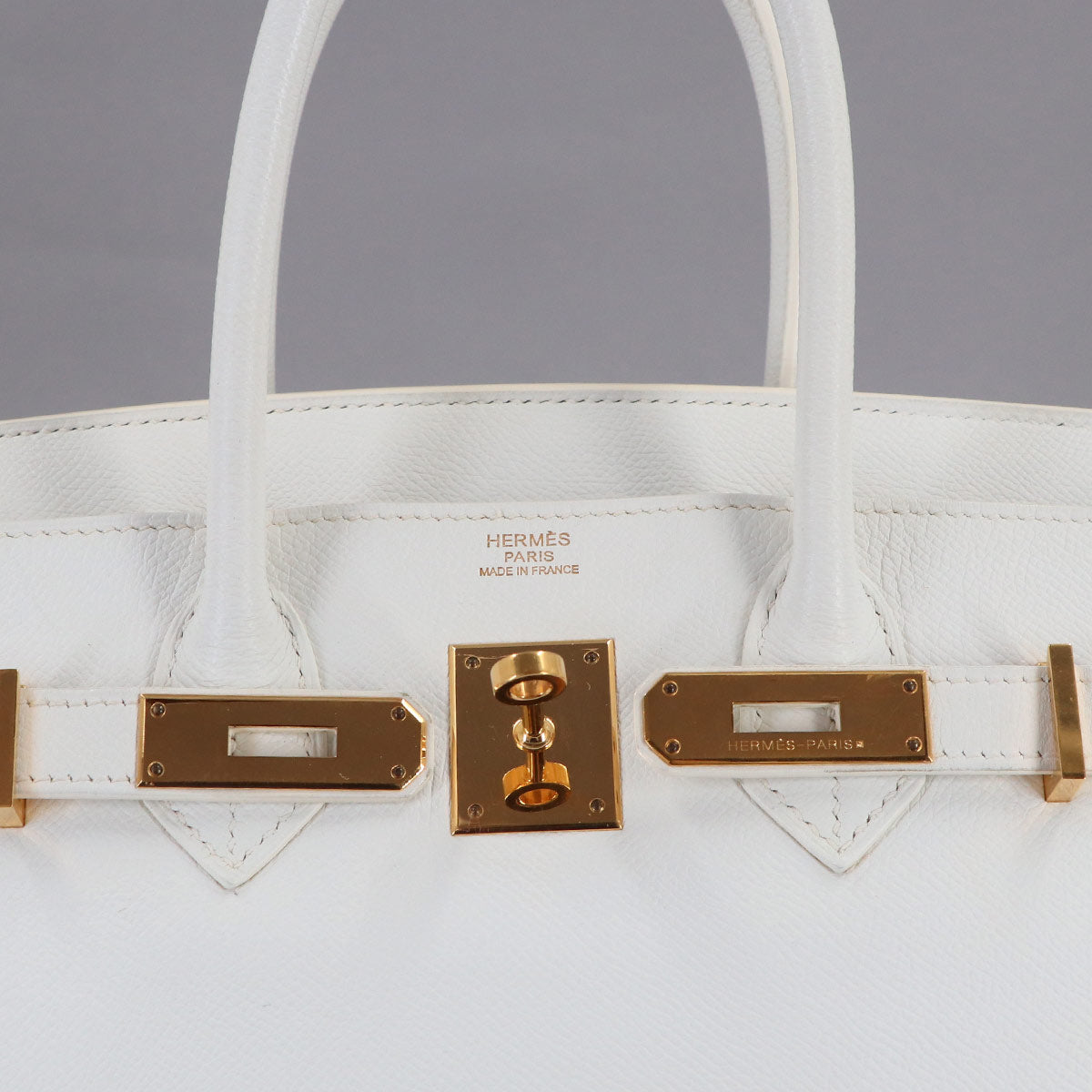 Birkin 30 Veau Epsom White Hand Bag Purse
