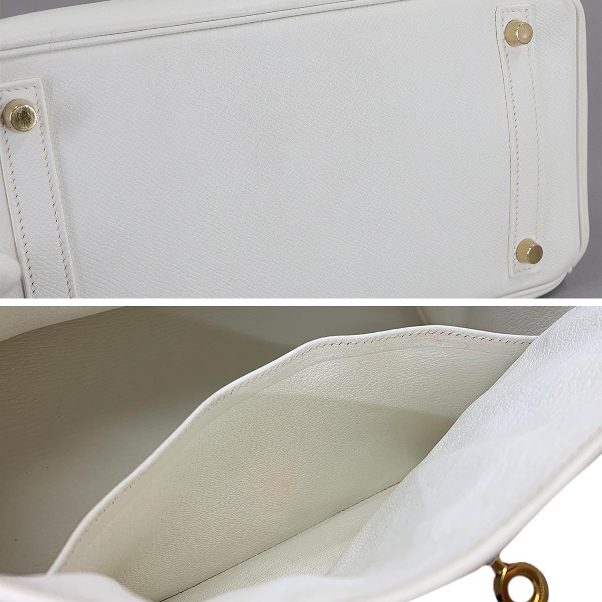 Birkin 30 Veau Epsom White Hand Bag Purse