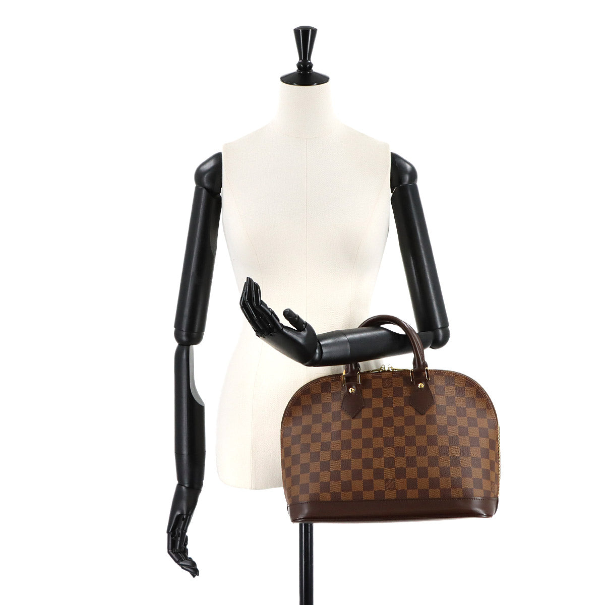 Damier Alma PM Hand Bag Ebene Brown N51131 Purse