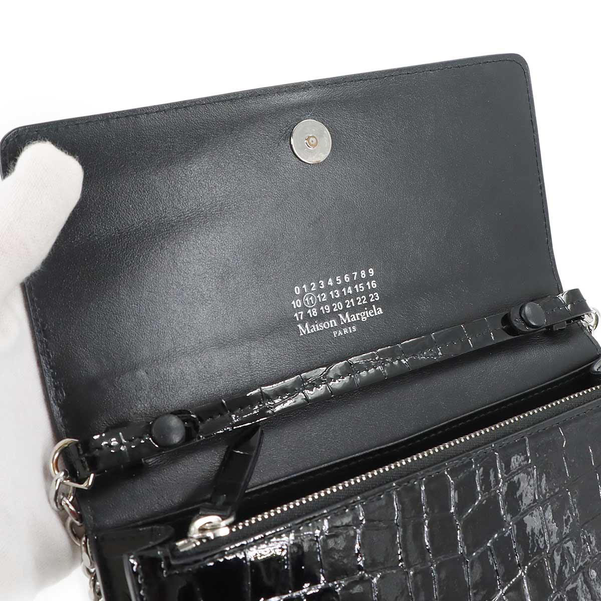 Chain Wallet Leather Black S56UI0147