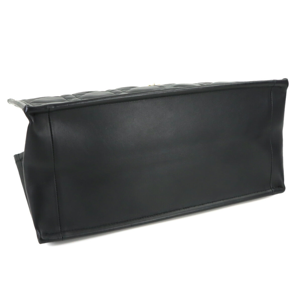 Macrocannage Book Tote Shoulder Medium Bag Leather Black