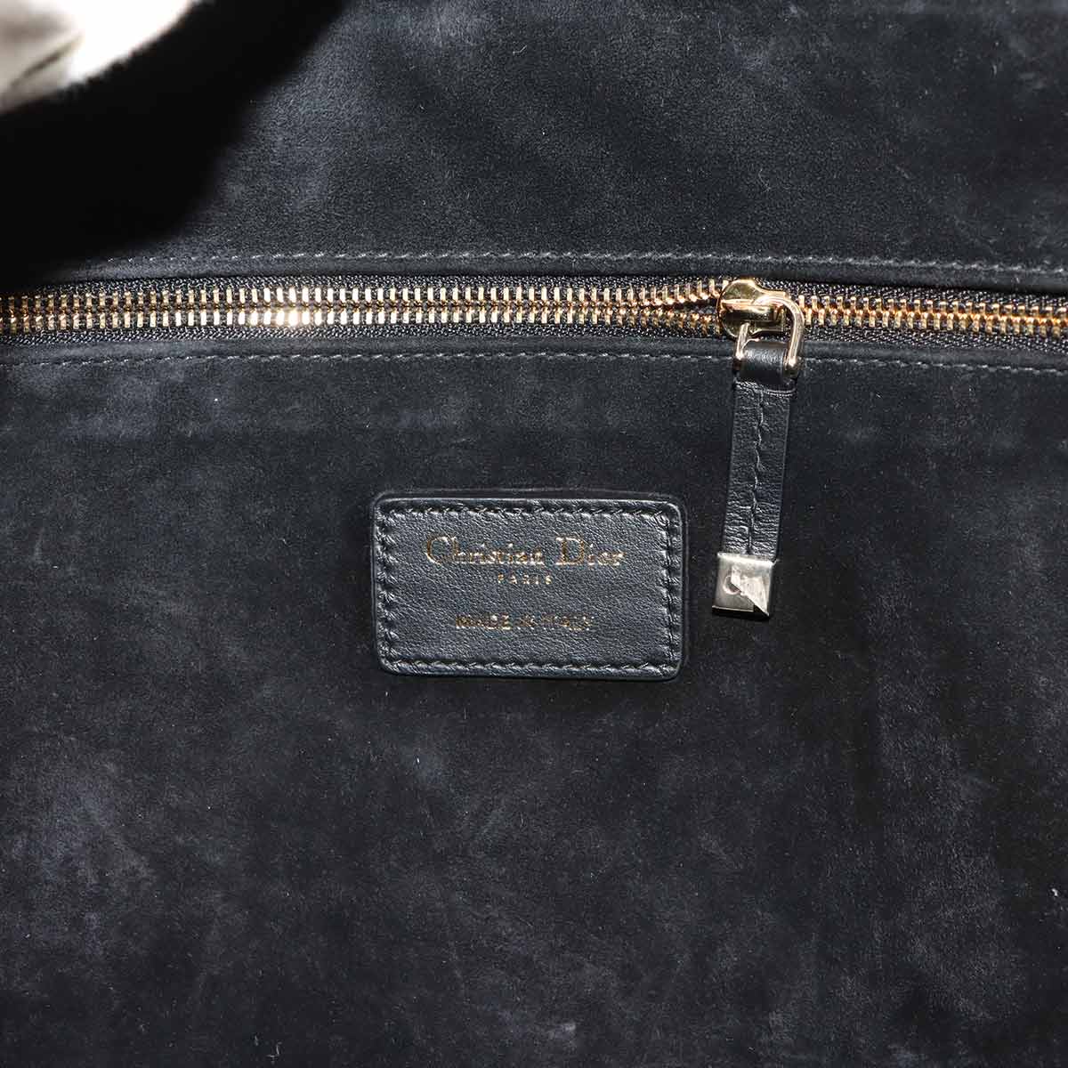 Macrocannage Book Tote Shoulder Medium Bag Leather Black