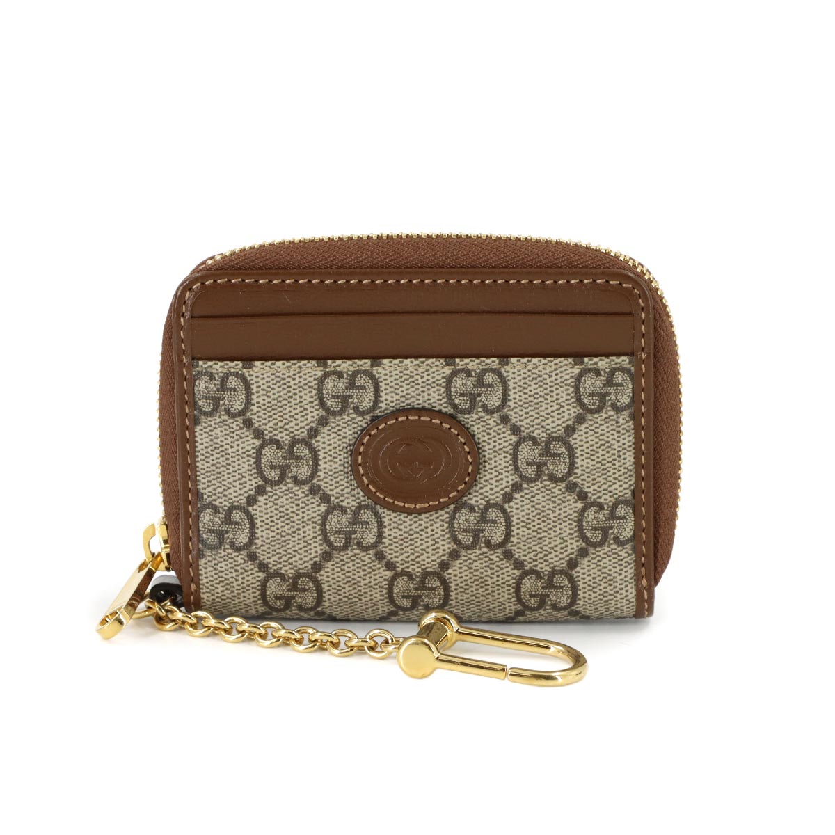 Interlocking G Zip Wallet GG Supreme Canvas Leather 700691