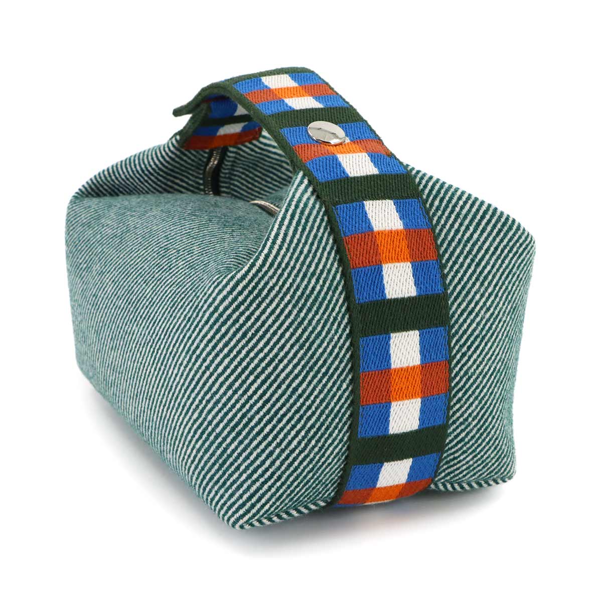 Bride a Brac PM Au Carre Hand Bag Wooltwill Vert Foret H Pouch