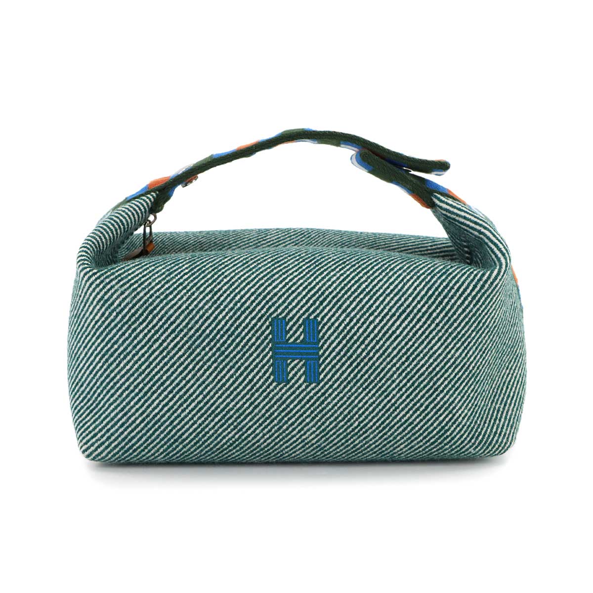 Bride a Brac PM Au Carre Hand Bag Wooltwill Vert Foret H Pouch