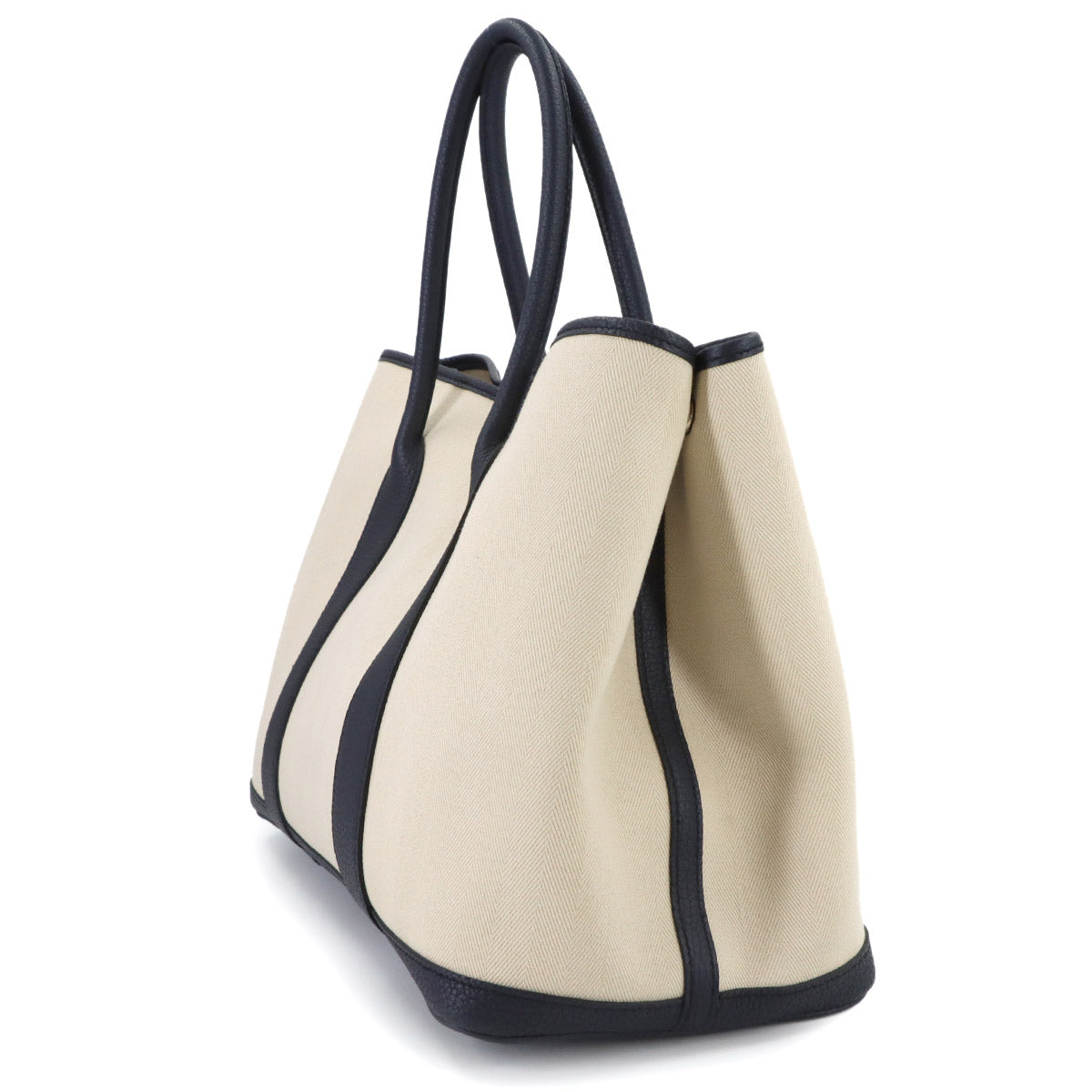 Garden Party PM Tote Bag Toile Chevrons Negonda Craie