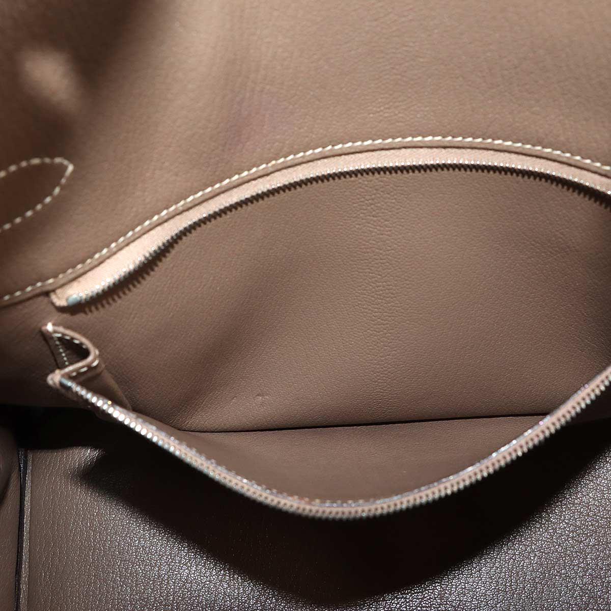Birkin 30 Taurillon Clemence Etoupe Hand Bag Purse Beige