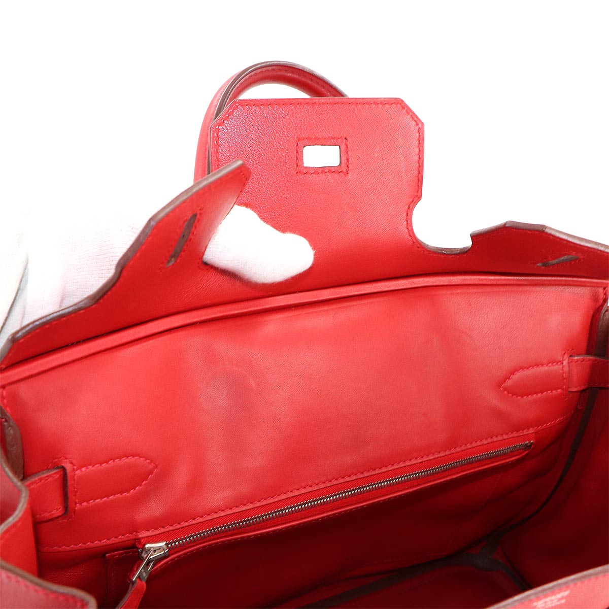 Birkin 30 Veau Swift Vermillon Hand Bag Purse