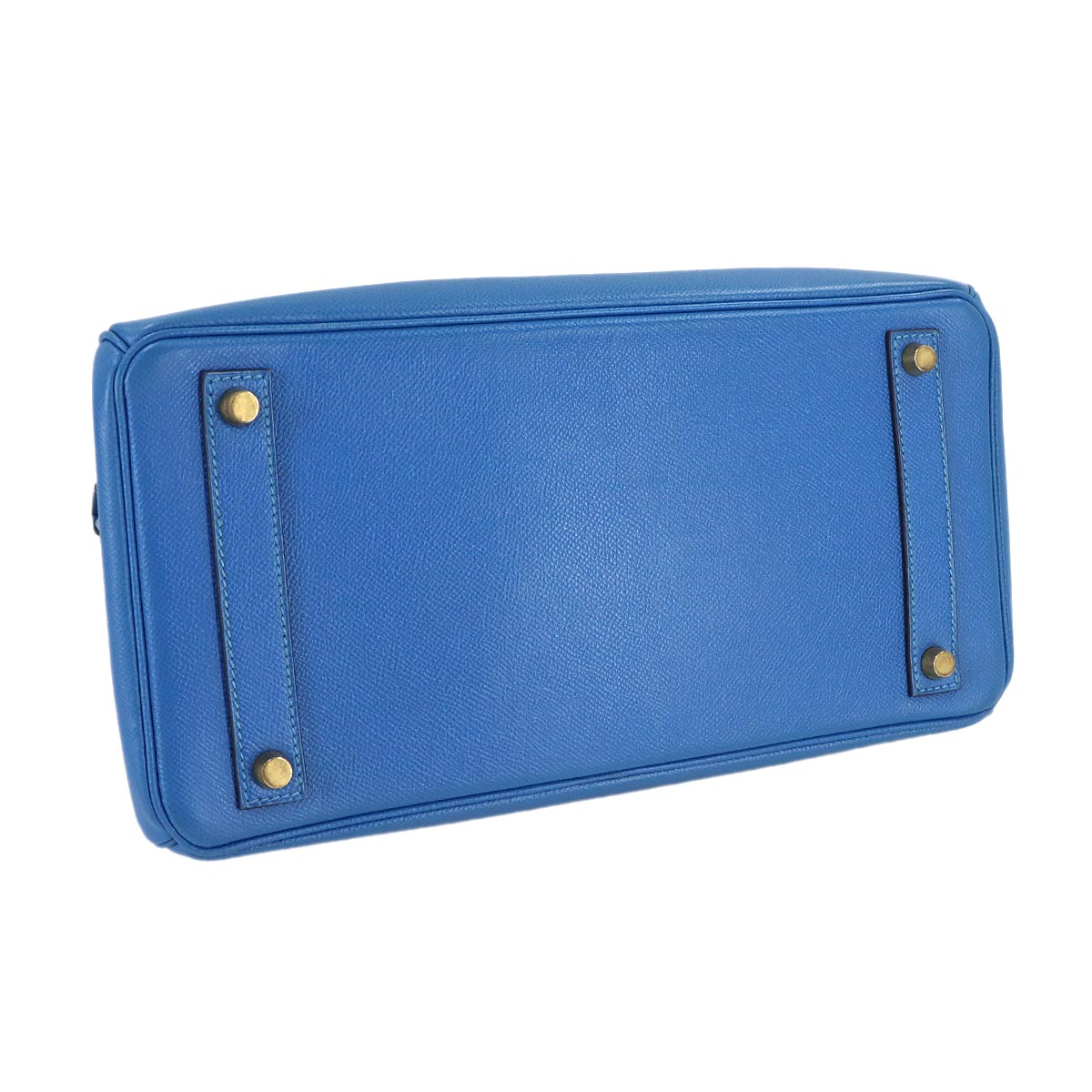 Haut a Courroies 32 Coushevel Epsom Blue Hand Bag Purse