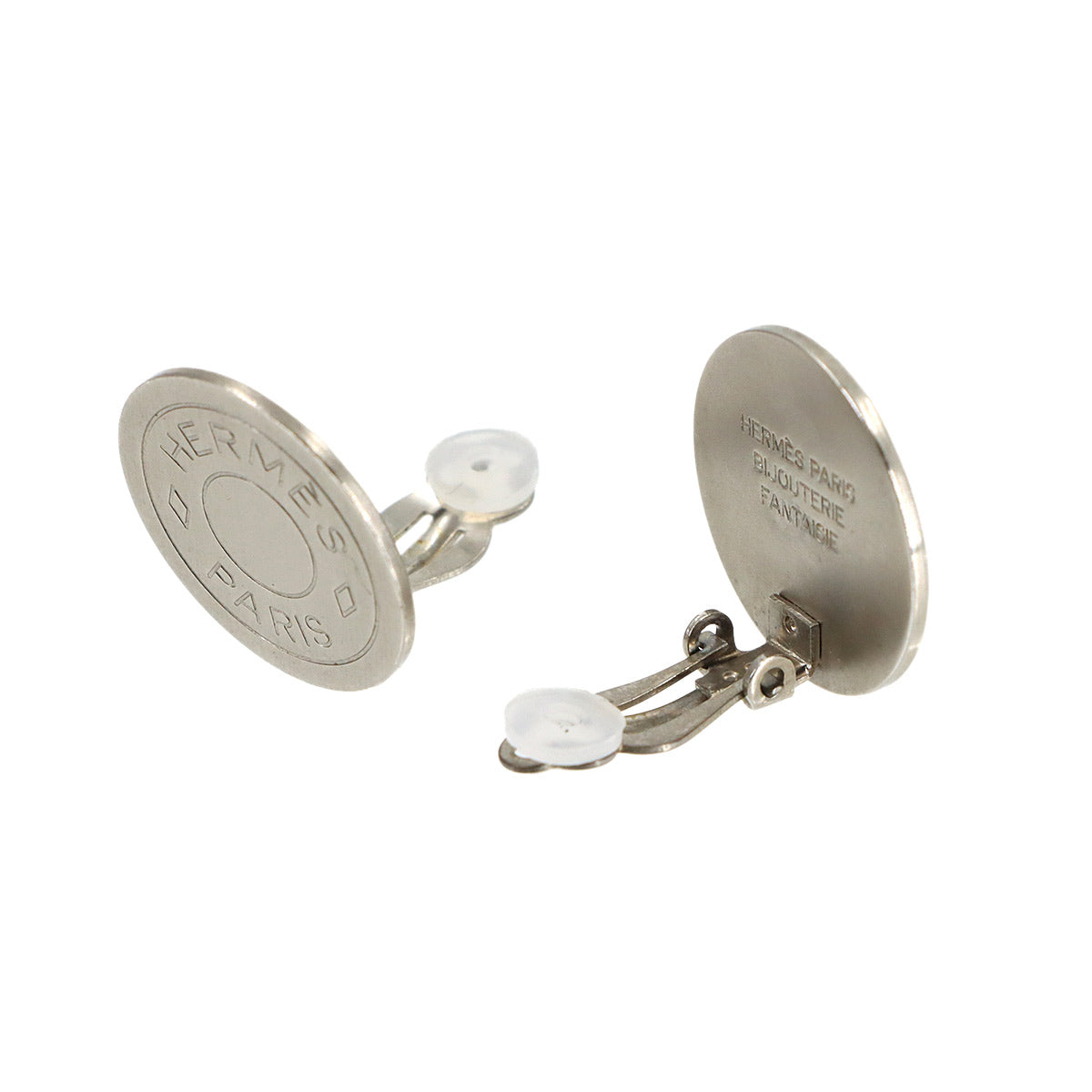 Sellier Round Type Earrings Matte Silver Accessory