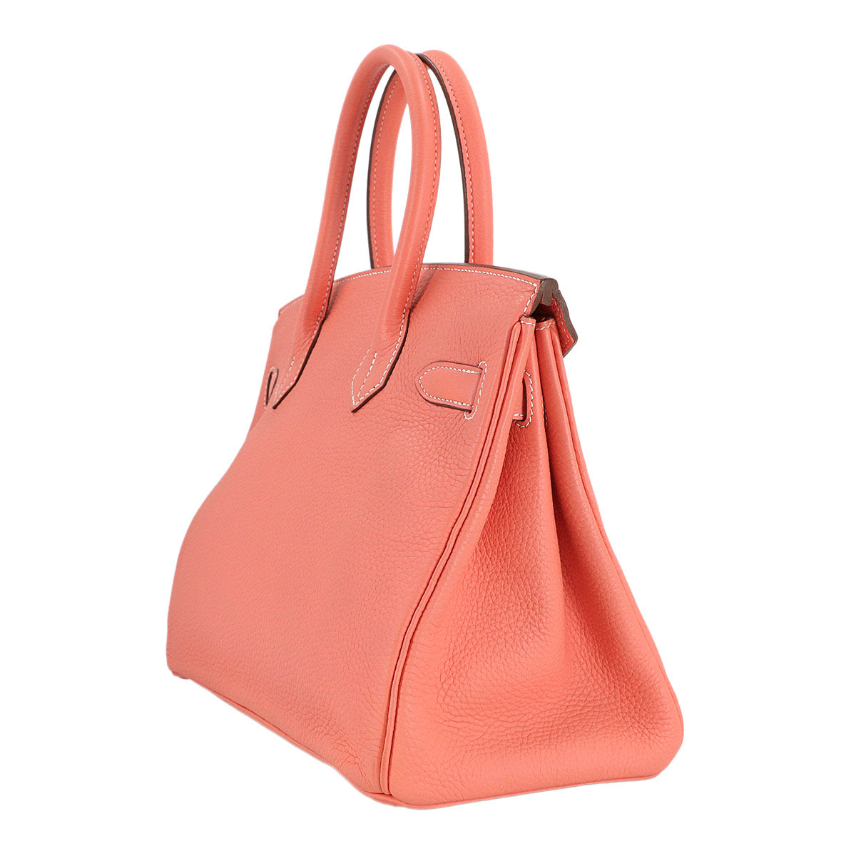 Birkin 30 Taurillon Clemence Crevette Hand Bag Purse Pink