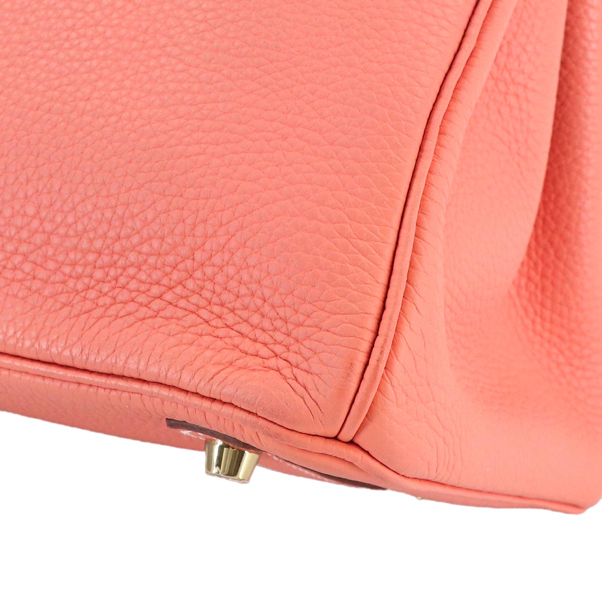 Birkin 30 Taurillon Clemence Crevette Hand Bag Purse Pink