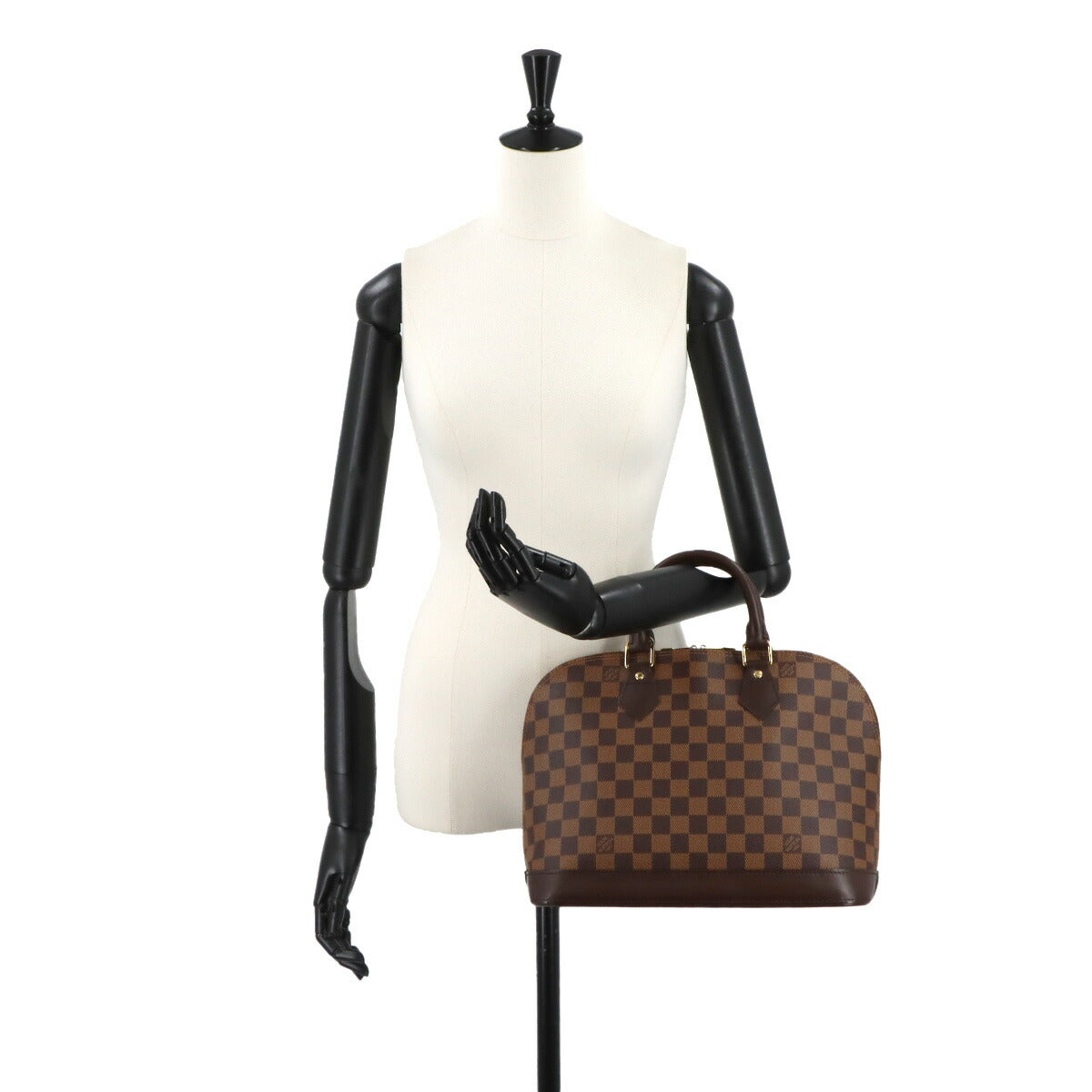 Damier Alma PM Hand Bag Ebene Brown N51131 Purse