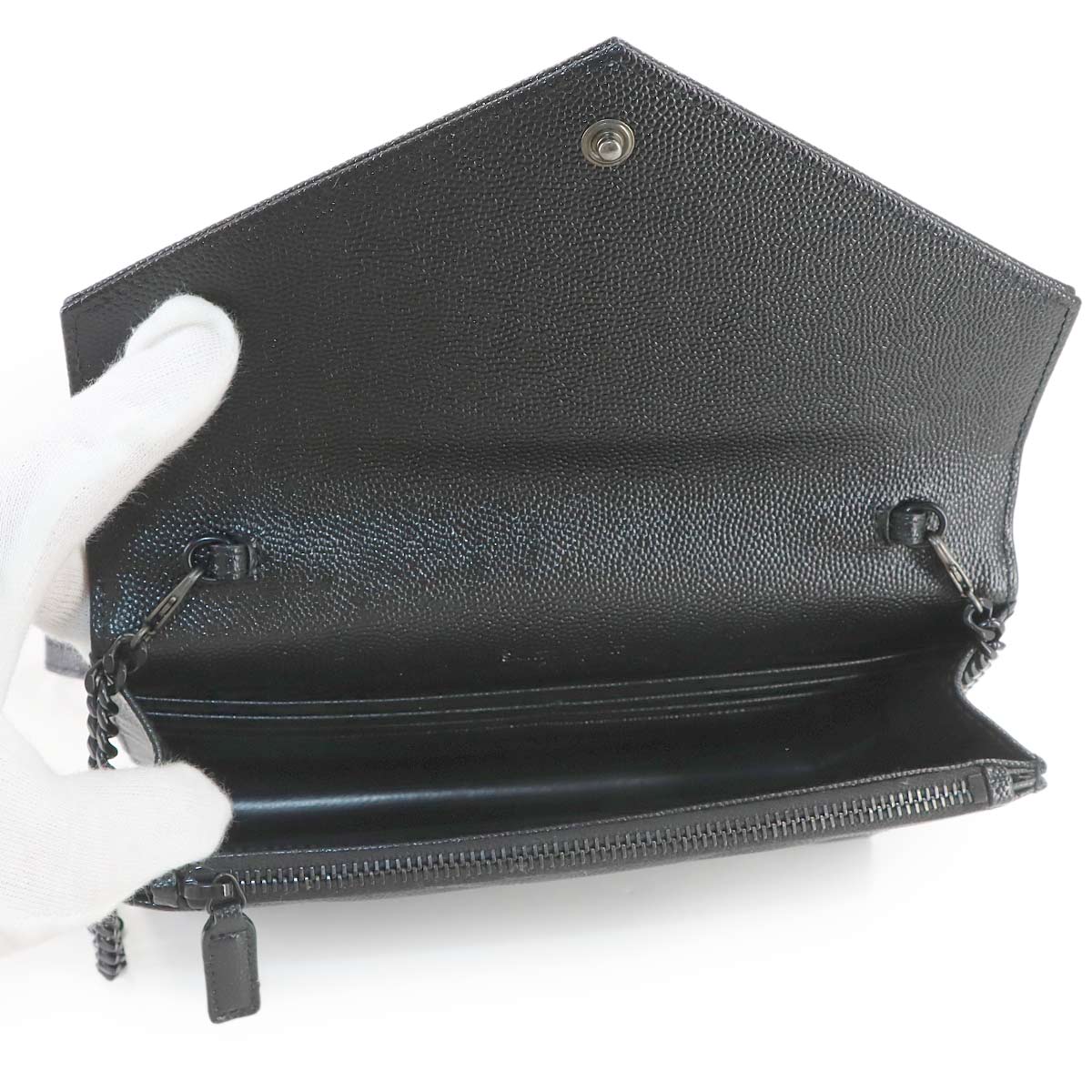 Cassandre Envelope Chain Wallet Leather 695108