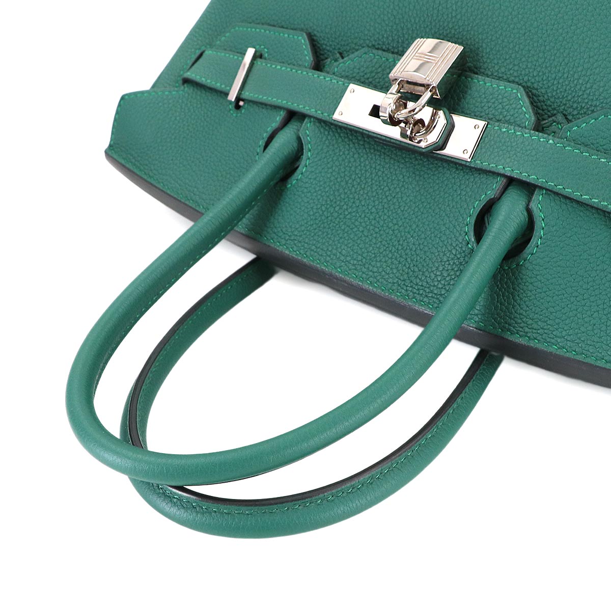 Birkin 30 Veau Togo Malachite Hand Bag Purse
