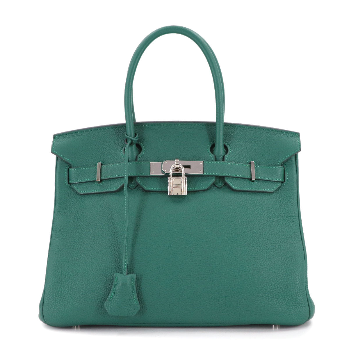 Birkin 30 Veau Togo Malachite Hand Bag Purse