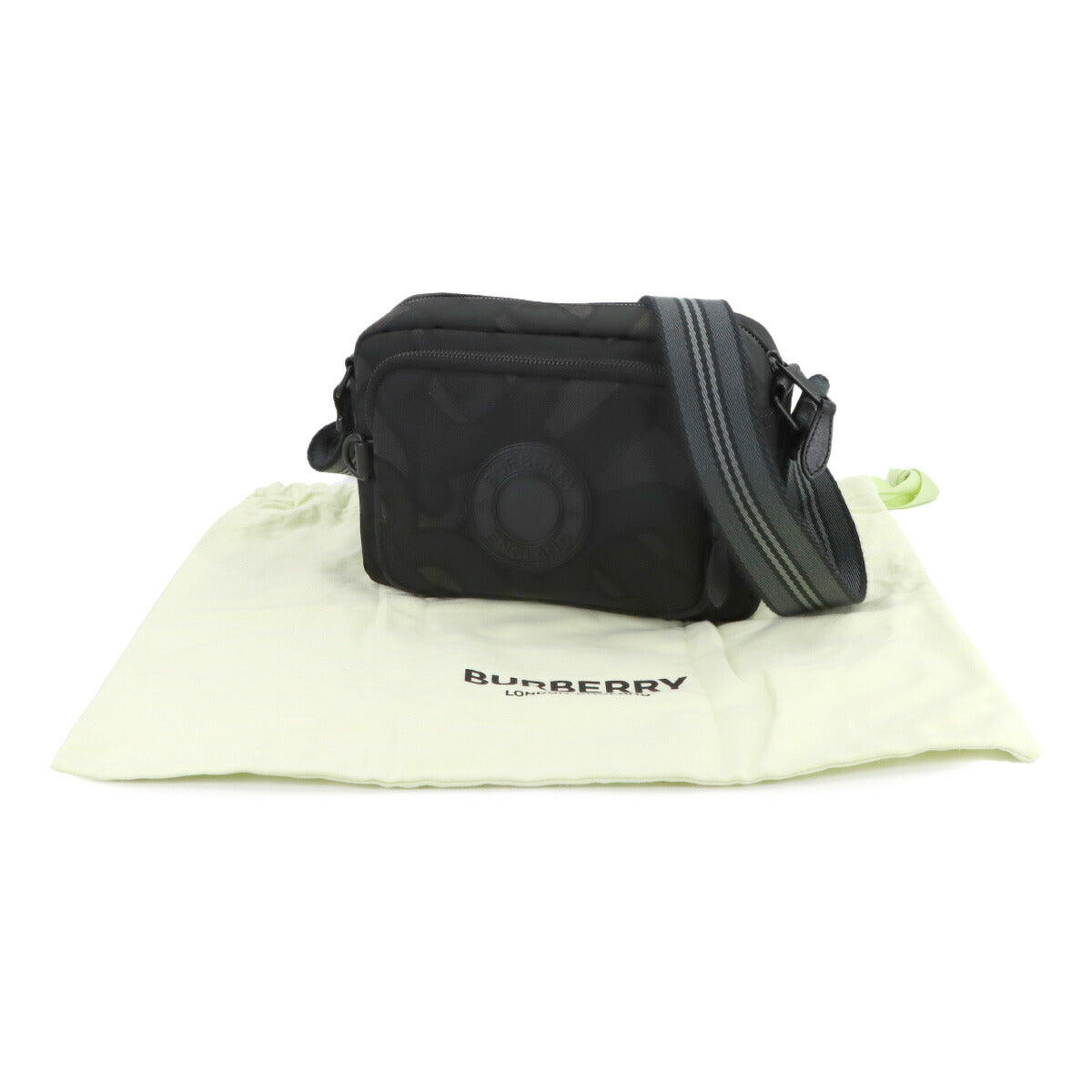 TB Monogram Paddy Shoulder Bag Canvas Black Gray 8029989