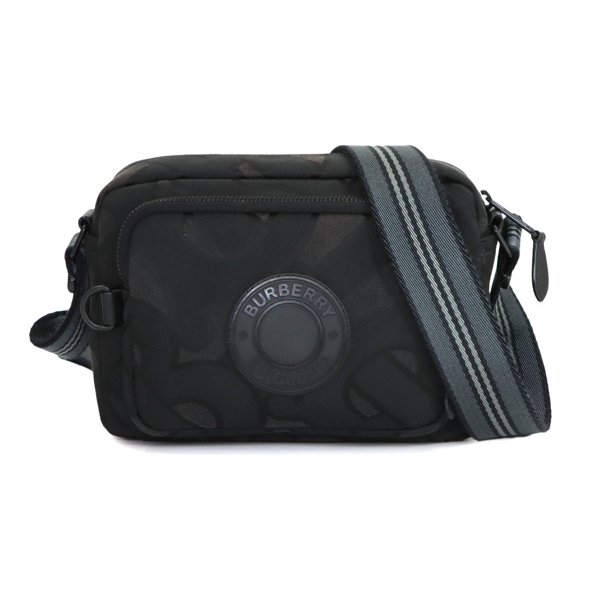 TB Monogram Paddy Shoulder Bag Canvas Black Gray 8029989