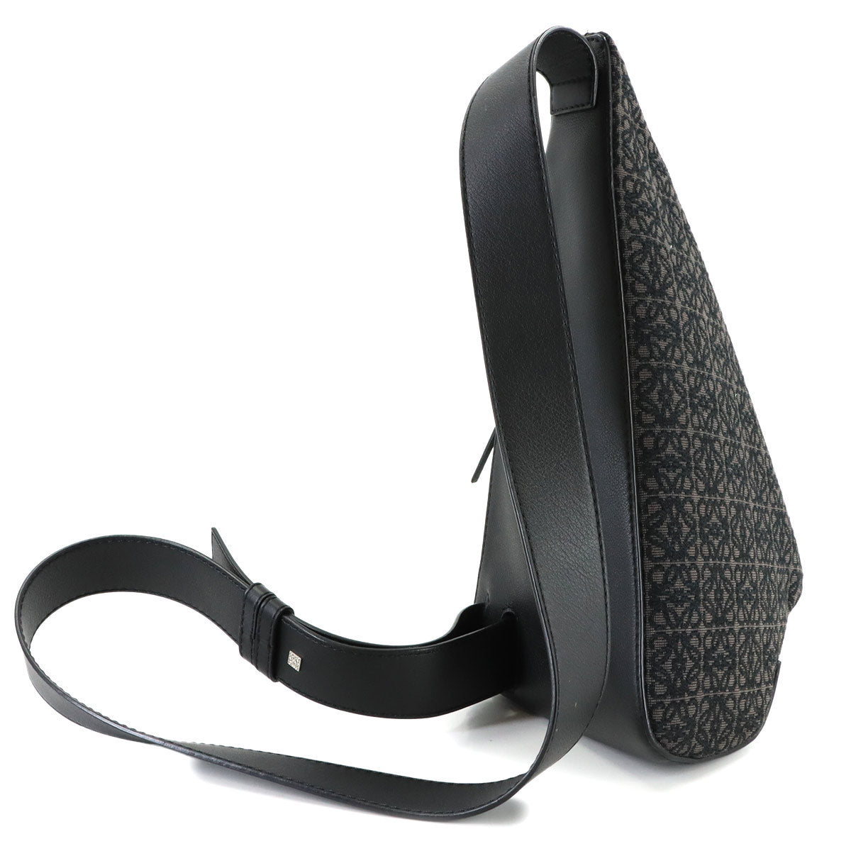 Anton Sling Bag Crossbody Bag Canvas Leather Black Purse