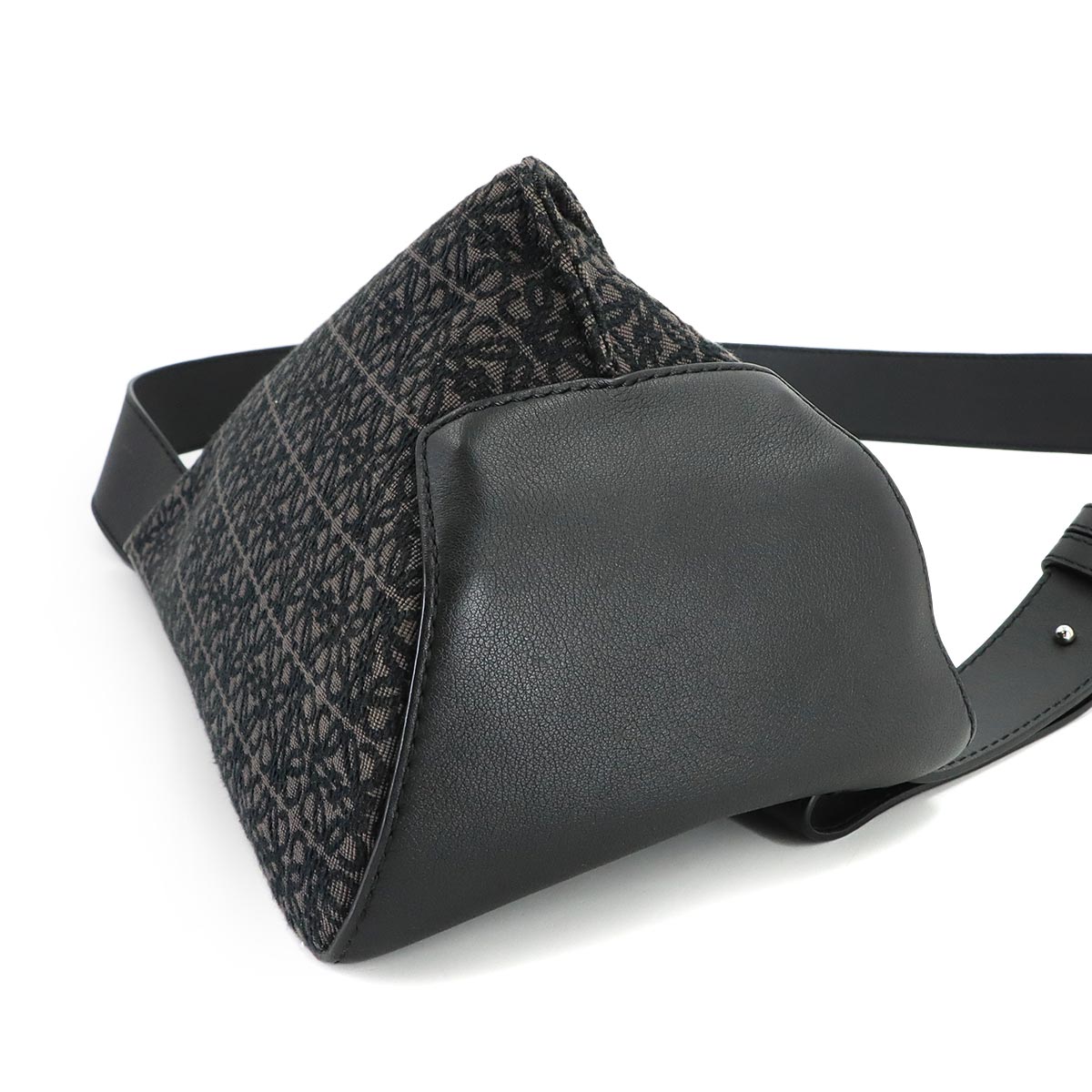 Anton Sling Bag Crossbody Bag Canvas Leather Black Purse