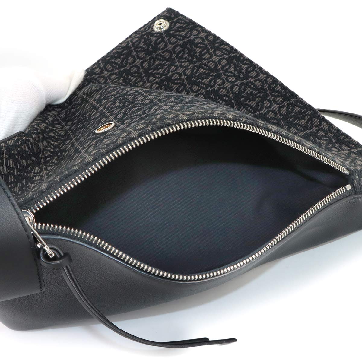 Anton Sling Bag Crossbody Bag Canvas Leather Black Purse