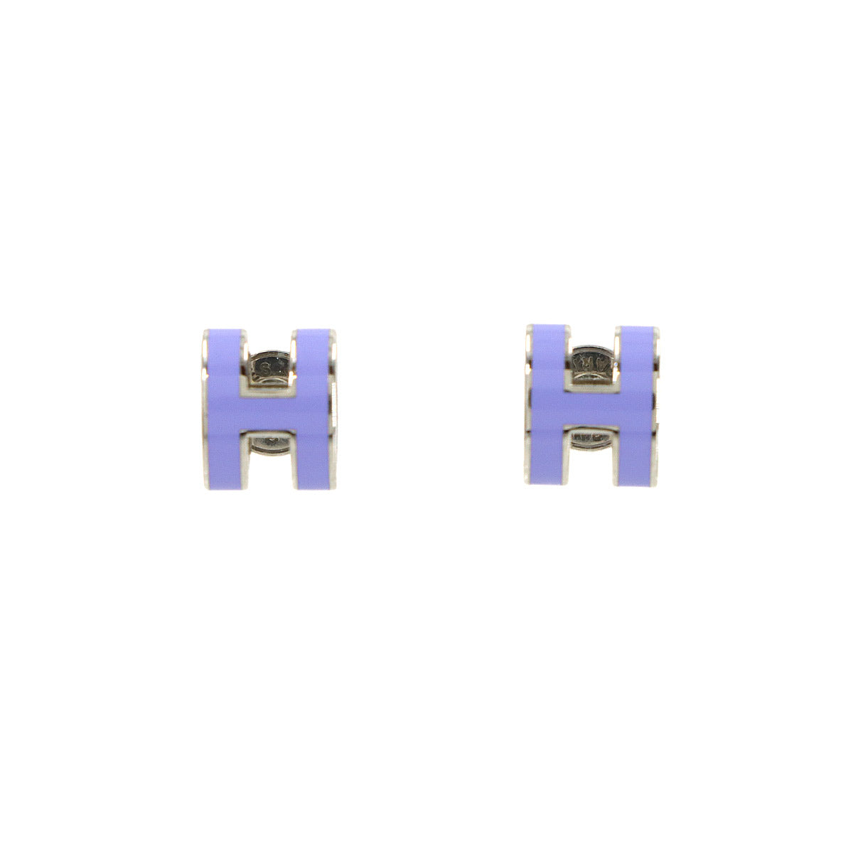 Mini Pop H Earrings Lilas Silver Pierced Accessory