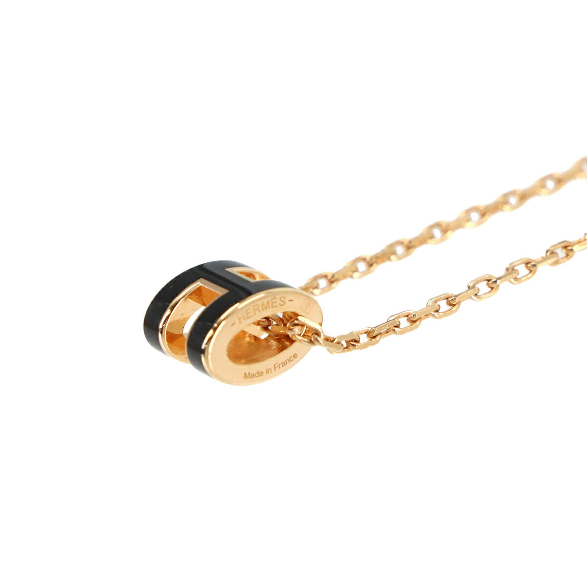 Mini Pop H Chain Necklace White Pink gold Accessory