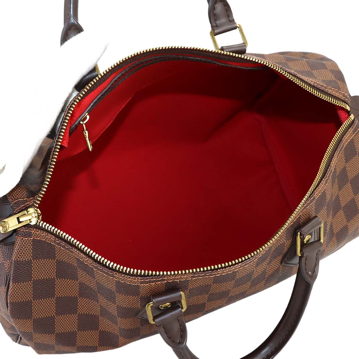 Damier Speedy 35 Hand Bag Ebene N41363 Brown Purse