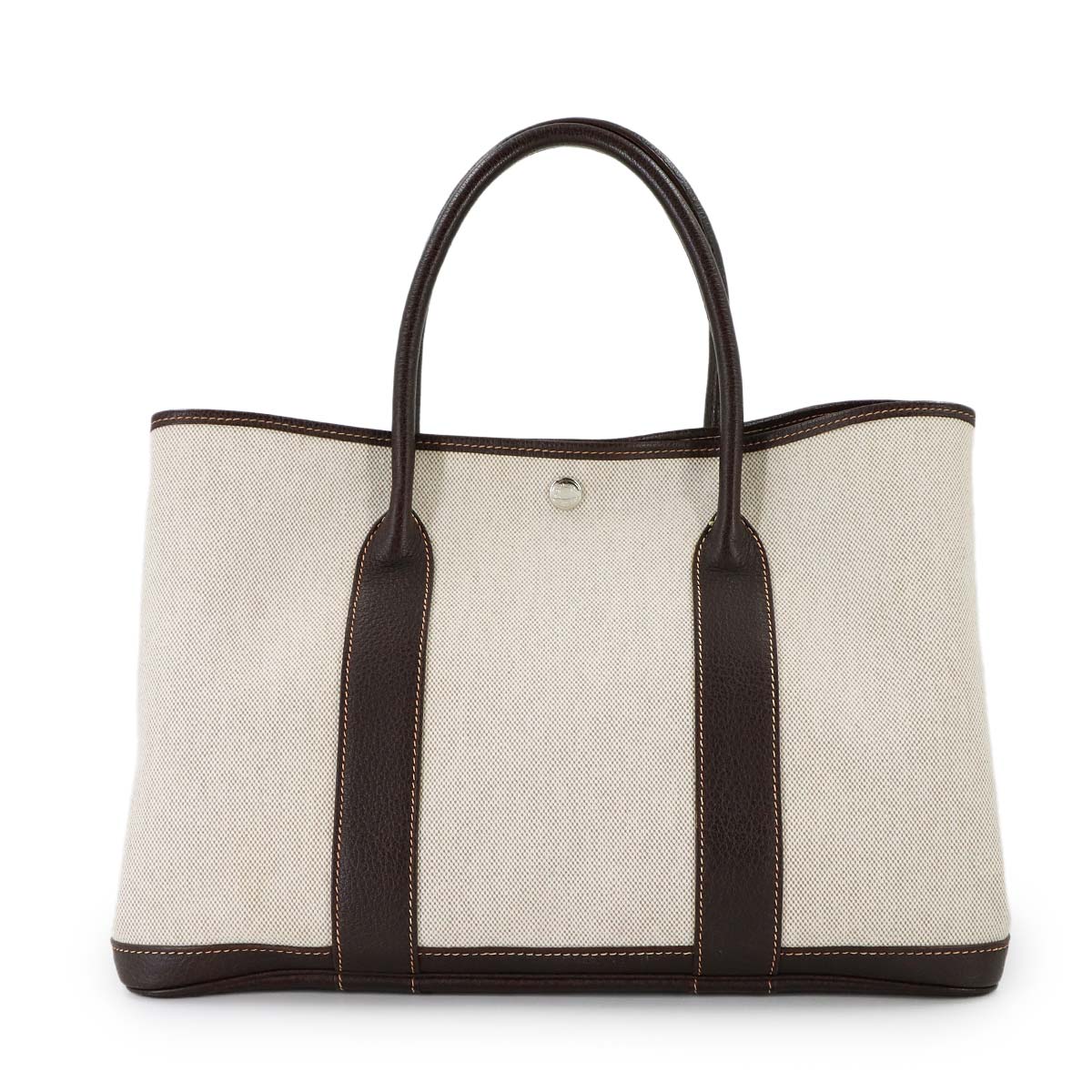 Garden Party PM Tote Bag Toile H Negonda Natural Marron Purse
