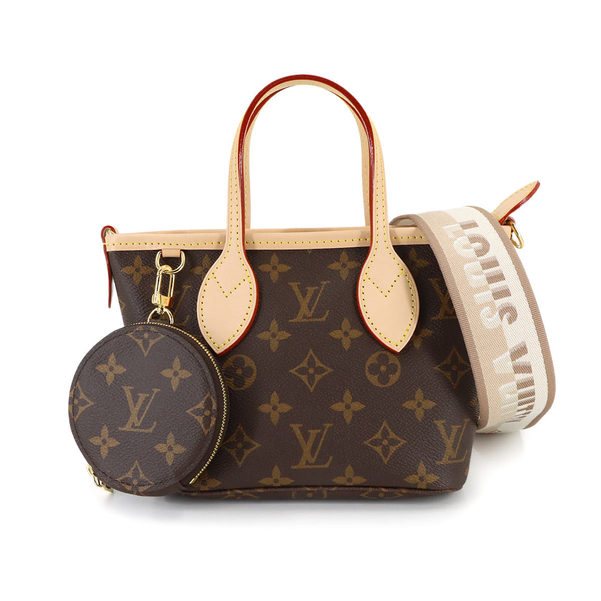 Monogram Neverfull BB Tote Shoulder Bag Brown M46705