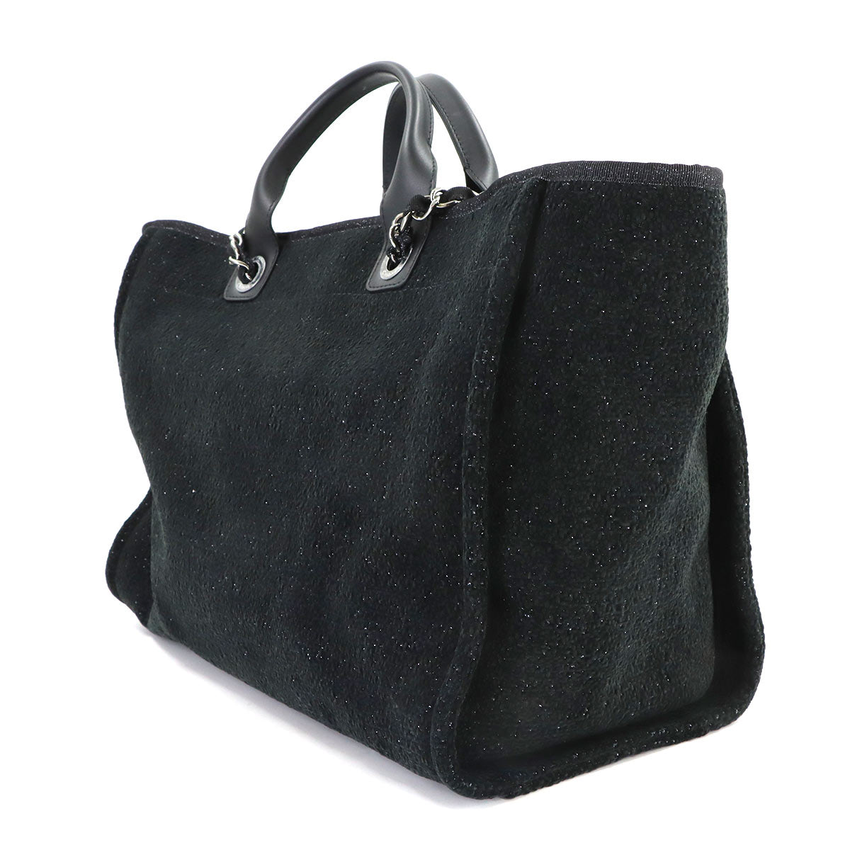 Deauville GM Tote Chain Shoulder Bag Velour Black A66941