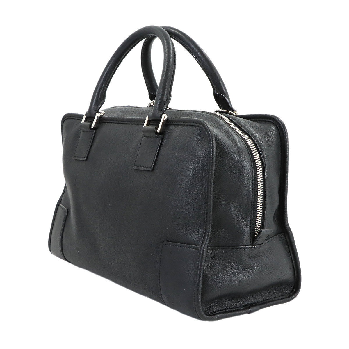 Amazona 36 Hand Bag Leather Black Anagram Purse