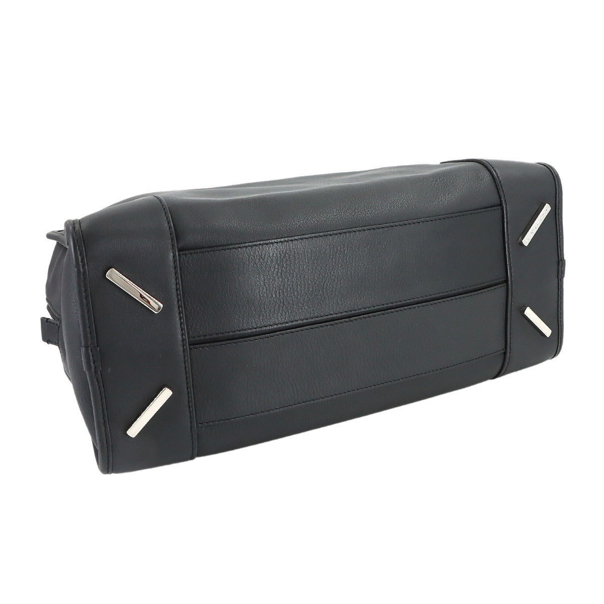 Amazona 36 Hand Bag Leather Black Anagram Purse