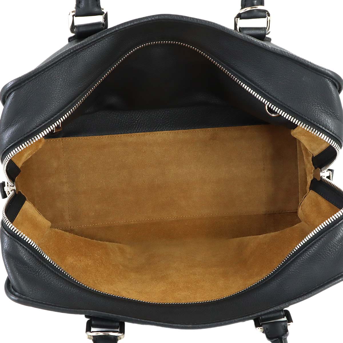 Amazona 36 Hand Bag Leather Black Anagram Purse