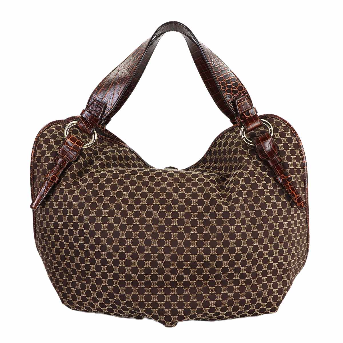 Macadam Tote Bag Canvas Leather Brown Purse