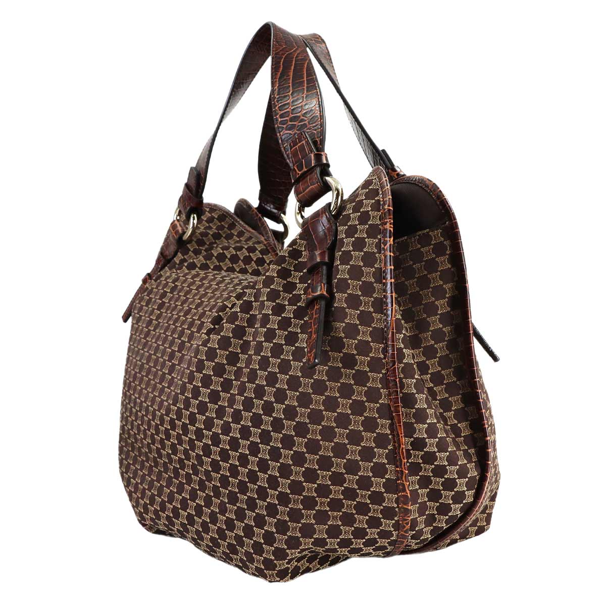 Macadam Tote Bag Canvas Leather Brown Purse
