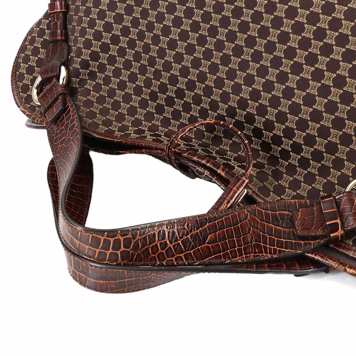 Macadam Tote Bag Canvas Leather Brown Purse