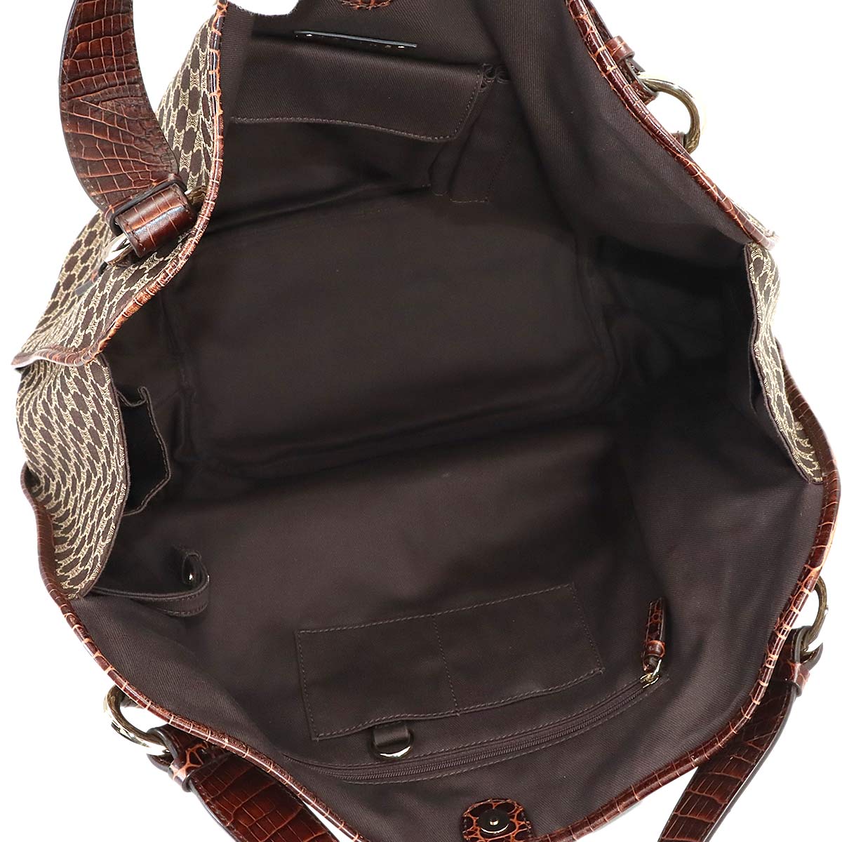 Macadam Tote Bag Canvas Leather Brown Purse