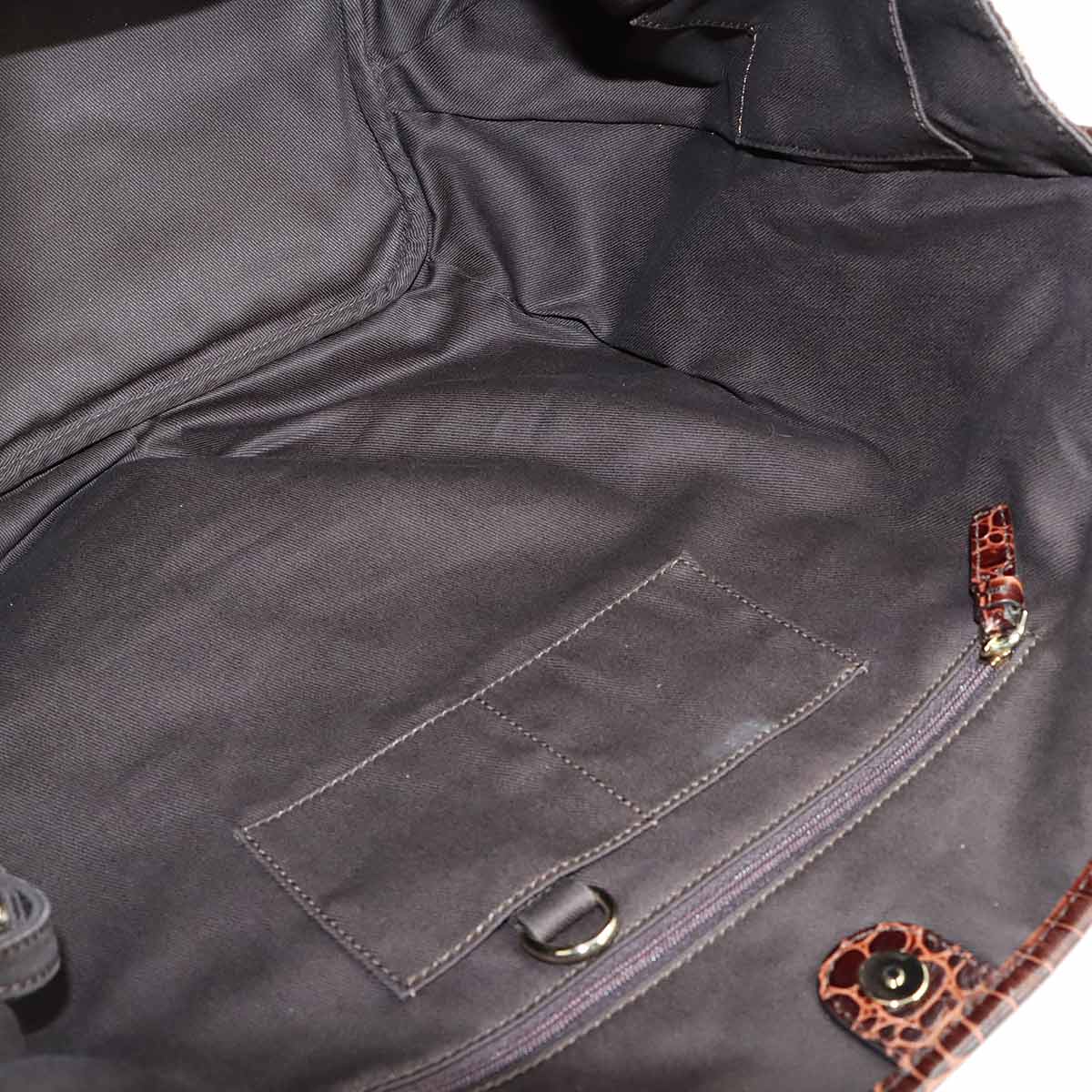 Macadam Tote Bag Canvas Leather Brown Purse