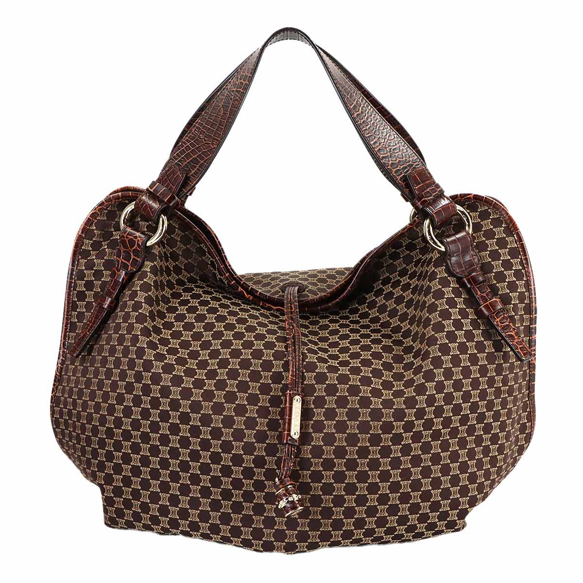 Macadam Tote Bag Canvas Leather Brown Purse