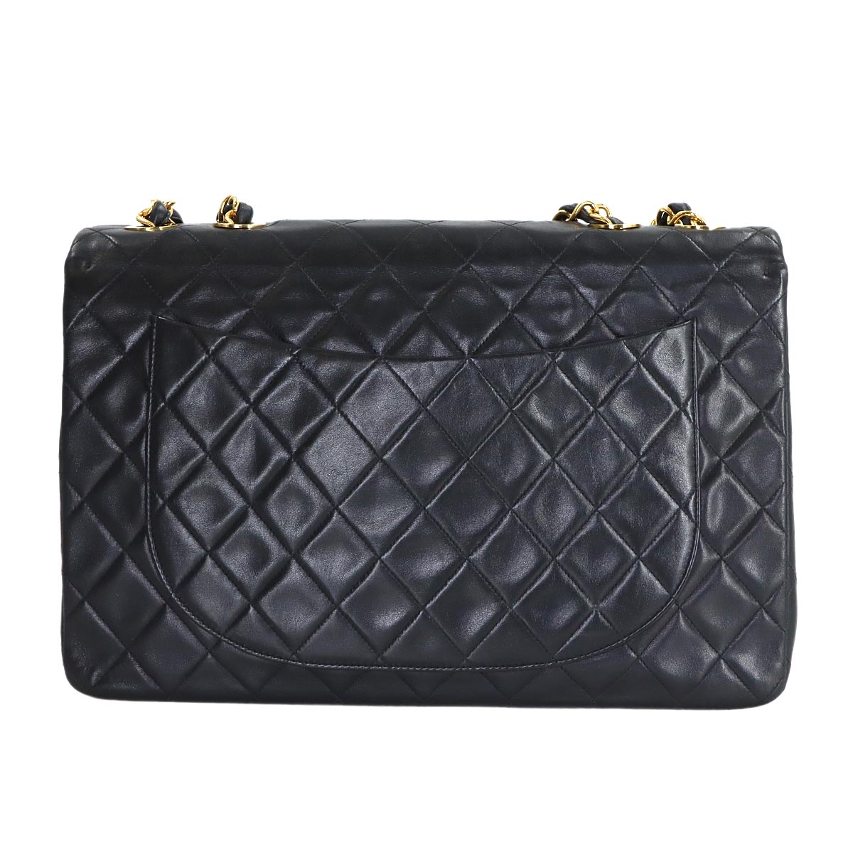 Matelasse 34 Chain Shoulder Bag Leather Black A01094 Vintage