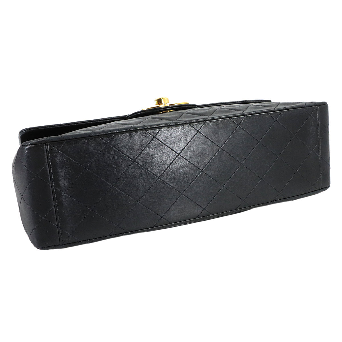 Matelasse 34 Chain Shoulder Bag Leather Black A01094 Vintage