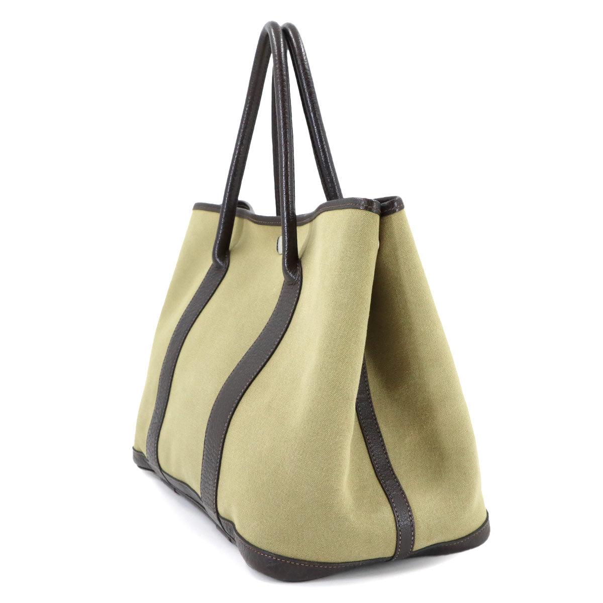Garden Party PM Tote Bag Toile Officier Buffle Skipper khaki