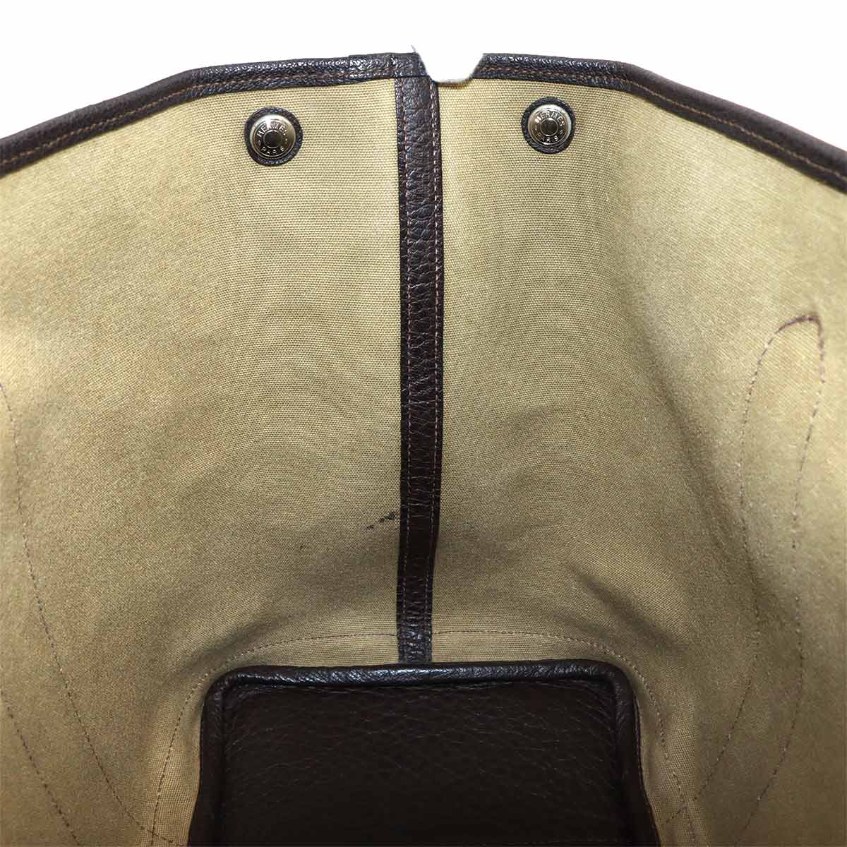 Garden Party PM Tote Bag Toile Officier Buffle Skipper khaki
