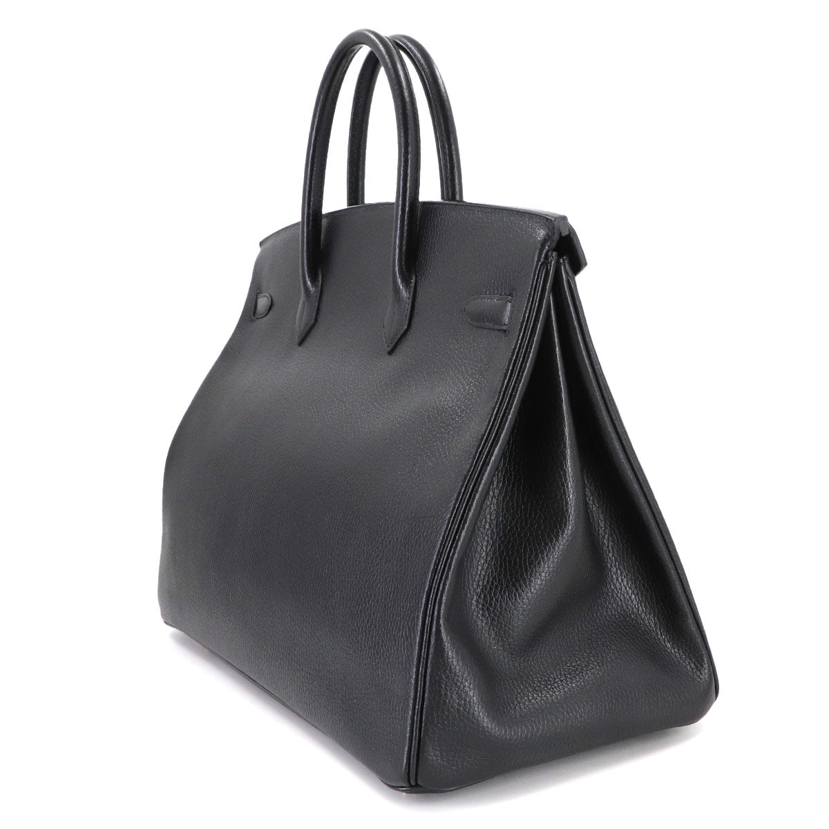 Birkin 40 Ardennes Leather Black Hand Bag Vintage Purse