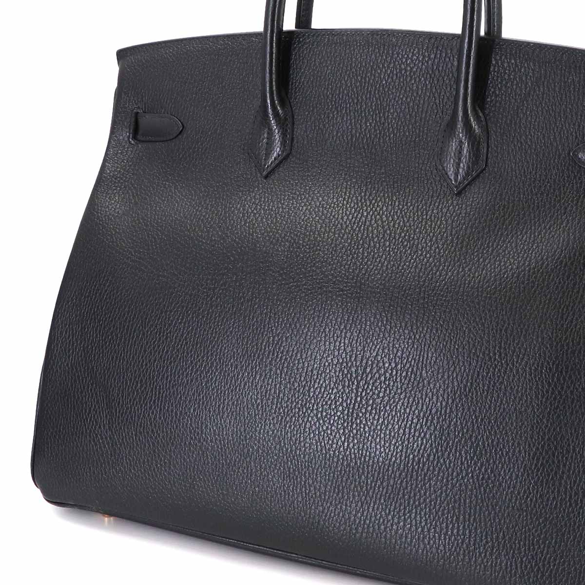 Birkin 40 Ardennes Leather Black Hand Bag Vintage Purse