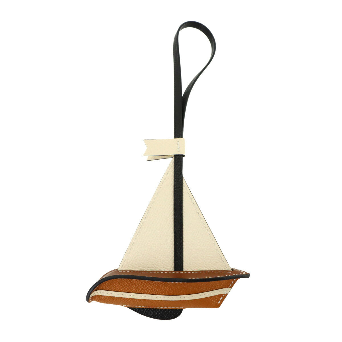 Bag Charm Sail 24 Yacht Veau Epsom Veau Barenia Nata Black